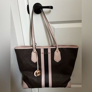 Michael Kors Eva Large Stripe Tote Bag